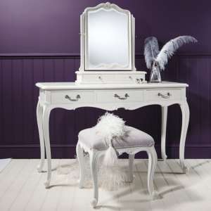 Chic Wooden Dressing Table Only In Vanilla White
