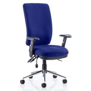 Chiro High Back Office Chair In Stevia Blue With Arms