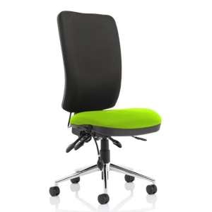 Chiro High Black Back Office Chair In Myrrh Green No Arms