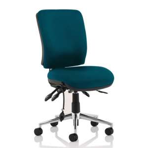 Chiro Medium Back Office Chair In Maringa Teal No Arms