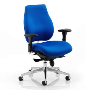 Chiro Plus Ergo Office Chair In Blue With Arms