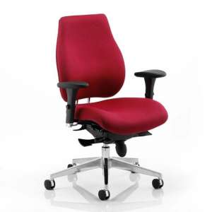 Chiro Plus Ergo Office Chair In Wine With Arms