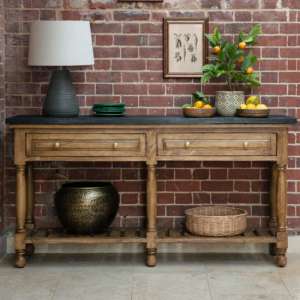 Chiwall Wooden Console Table With 2 Drawers In Natural