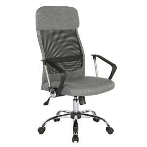Chord High Back Fabric Home And Office Chair In Grey