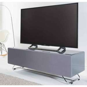 Clutton TV Stand In Grey High Gloss With Speaker Mesh Front