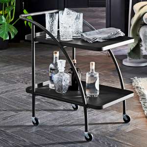 Chulavista Metal Drinks And Serving Trolley In Black