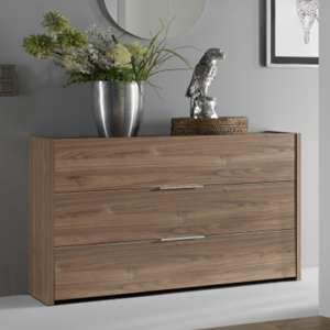 Civic Chest Of Drawers In Stelvio Walnut With 3 Drawers
