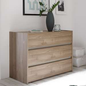 Civic Wide Chest Of Drawers Stelvio Walnut And Clay Effect