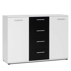 Clarion Wooden Sideboard In White And Black With 2 Doors