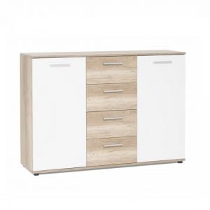 Clarion Sideboard In Sonoma Oak Effect And White With 2 Doors