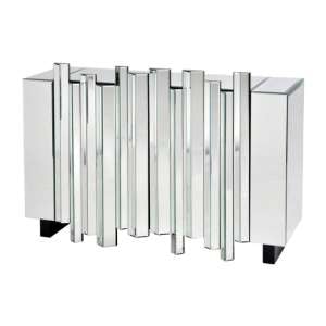 Claverdon Clear Glass Sideboard With 2 Doors In Mirrored
