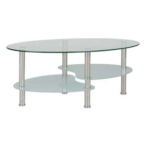 Cleish Clear Glass Coffee Table With Silver Legs