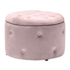 Cheam Round Storage Pouff In Pink
