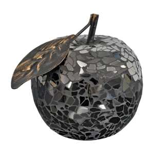 Clisson Decorative Mosaic Glass Apple Fruit With Leaf