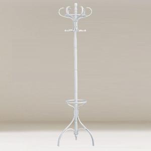 Contemporary Coat Stand In White Wooden Finish
