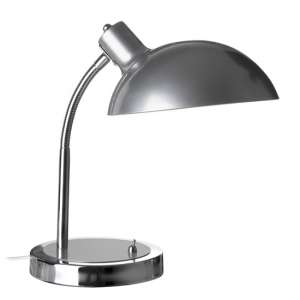Coldin Flexible Metal Table Lamp In Grey And Chrome