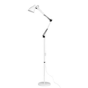 Coldin Metal Floor Lamp With Adjustable Base In White