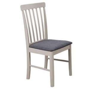Cologne Fabric Padded Dining Chair In Grey
