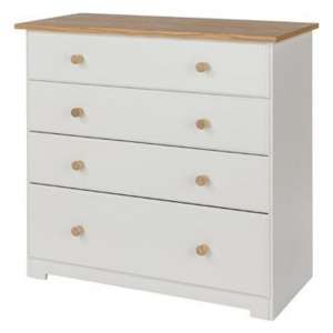 Chorley Small Chest Of Drawers In White And Soft Cream
