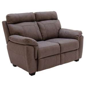 Colyton Fabric 2 Seater Sofa In Brown