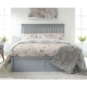 Castleford Wooden Ottoman King Size Bed In Grey