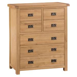 Concan Wooden Chest Of 7 Drawers In Medium Oak