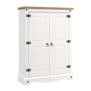 Consett Wooden Storage Cabinet With 2 Doors In White