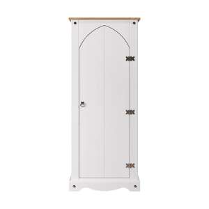 Consett Wooden Tall Storage Cabinet In White