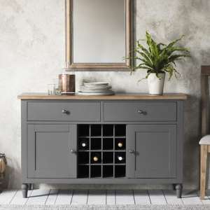 Cookham Wooden Large Sideboard In Grey