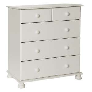 Copenham Wooden Chest Of 5 Drawers In White