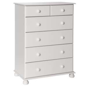 Copenham Wooden Chest Of 6 Drawers In White