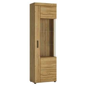 Corco Tall Right Handed Display Cabinet In Grandson Oak