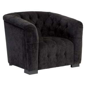 Corellie Upholstered Fabric Armchair In Black