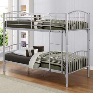 Corfu Steel Bunk Bed In Silver