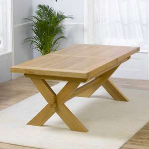 Corlitta 200cm Extending Wooden Dining Table In Oak