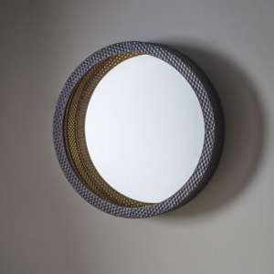 Corrick Wall Mirror Round In Hammered Effect