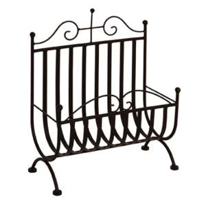 Corsicana Metal Magazine Rack In Vintage Black