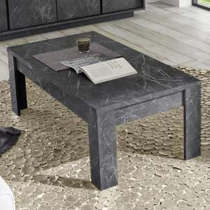 Corvi Wooden Coffee Table In Black Marble Effect