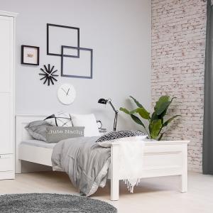 Country Wooden Single Bed In White
