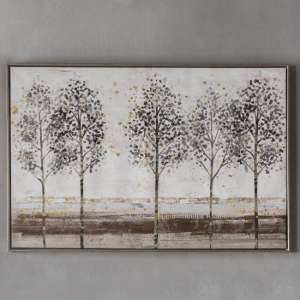 Craven Framed Avenue Of Trees Wall Art In Antique Gold