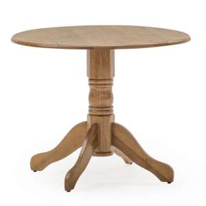 Crecon Round Wooden Dining Table In Honey Oak