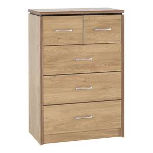 Crieff Wooden Chest Of 5 Drawers In Oak Effect