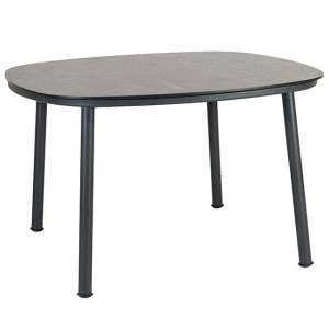 Crod Outdoor 1200mm Pebble Wooden Dining Table In Grey Legs