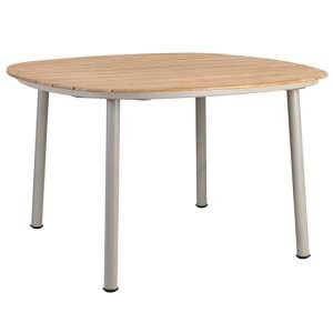 Crod Outdoor 1200mm Roble Wooden Dining Table In Beige Legs