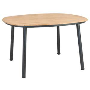 Crod Outdoor 1200mm Roble Wooden Dining Table In Grey Legs