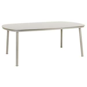 Crod Outdoor 2000mm Sand Wooden Dining Table In Beige Legs
