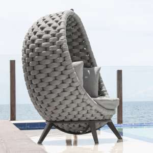 Crod Outdoor Lucy Chair With Base In Light Grey