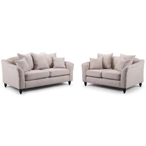 Croydon Fabric 3 Seater And 2 Seater Sofa In Mink