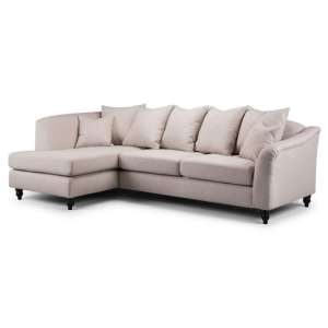 Croydon Fabric Left Hand Corner Sofa Bed In Mink