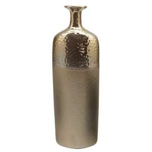 Cuprano Ceramic Large Decorative Bottle Vase In Copper